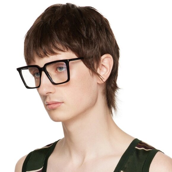 Saint Laurent Men Eyeglasses Black Demo Square SL474OPT 001 BRAND NEW - Picture 10 of 10